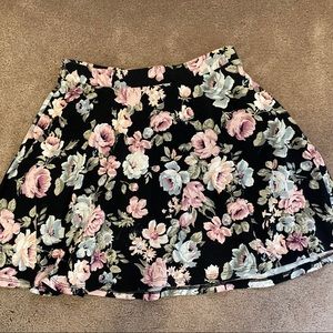 Forever 21 Floral Skater Skirt
